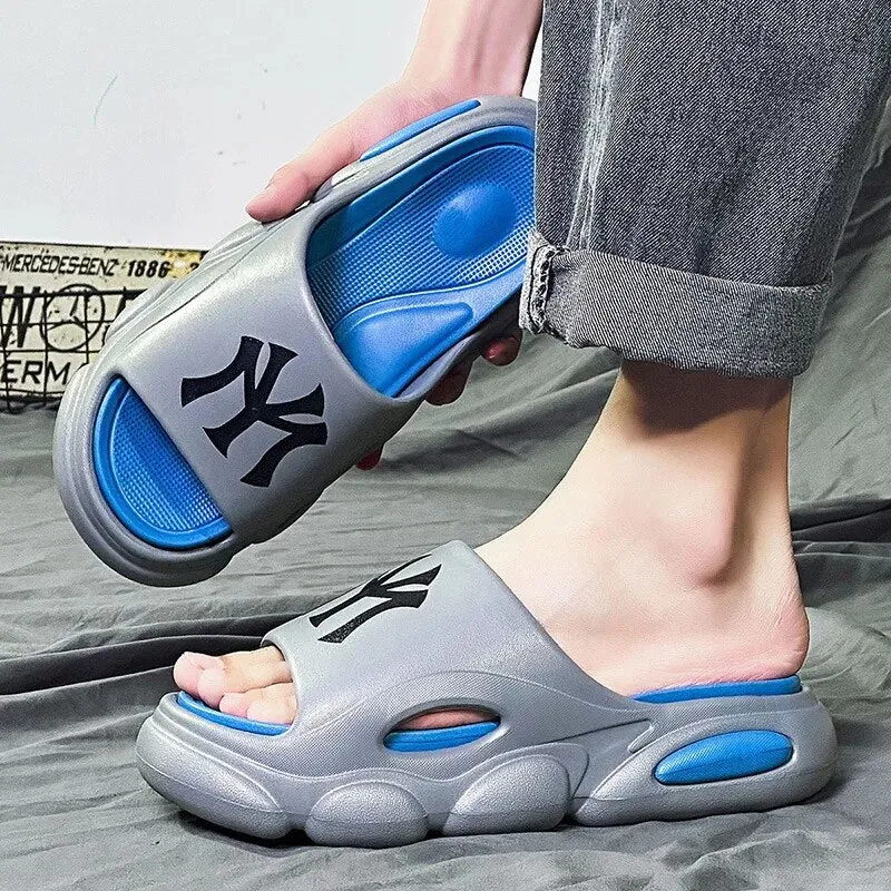 Badelatschen Hausschuhe Flip Flops Frauen Herren Sandalen Weiche EVA Sohle