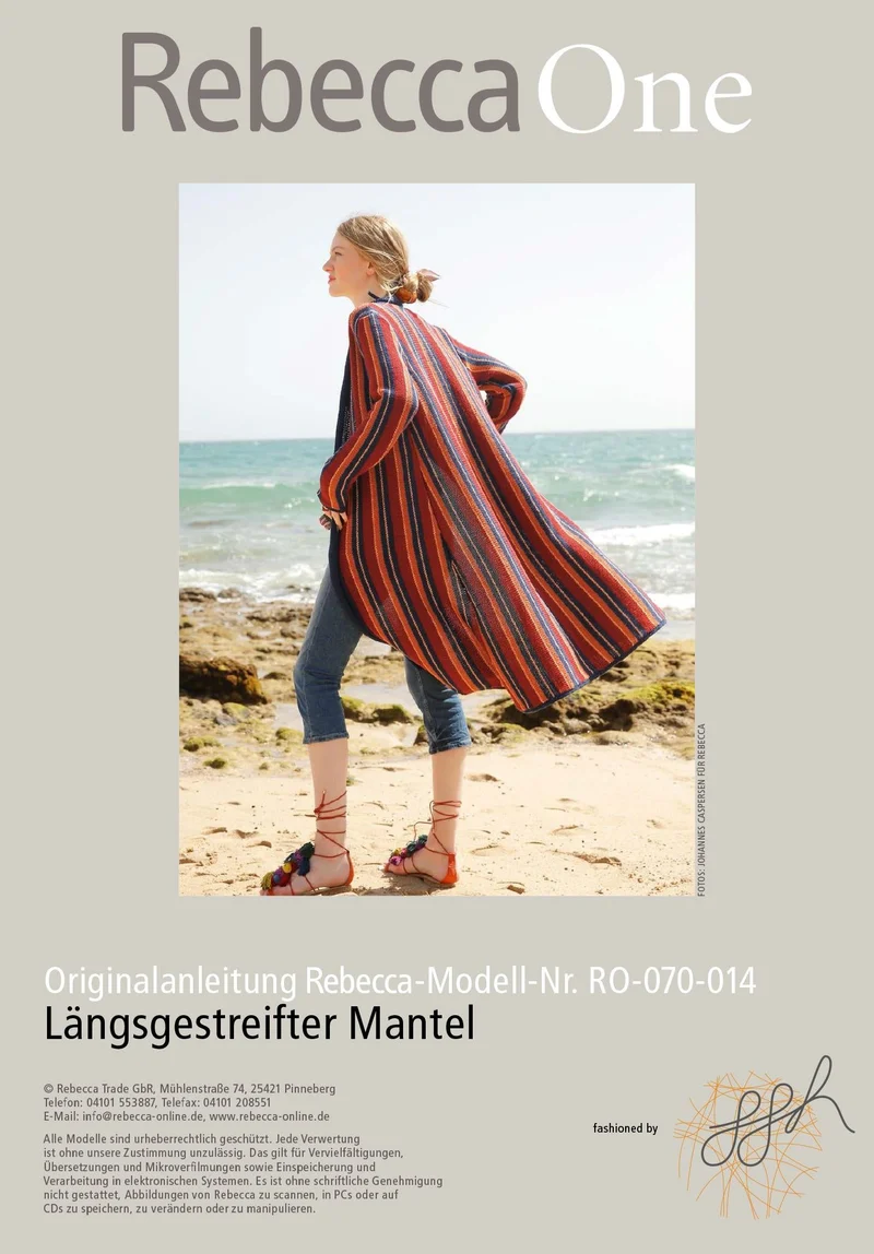 Strickmuster - Längsgestreifter Mantel
