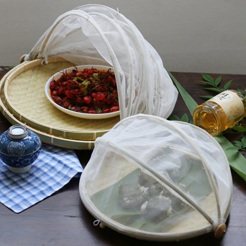 Fliegenhaube Faltbar Lebensmittel Abdeckung Kuchenabdeckung Nylon Netz Essen