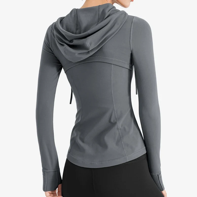 Damen Sweatshirt Hoodie Shirt Fitness Gym Jacke Windbreaker Yoga Sportswear
