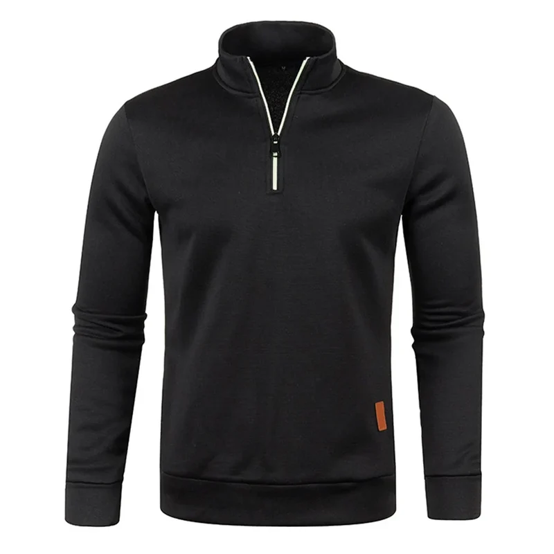 Männer Pullover Sweatshirt Pulli Zipper Sweater Rundkragen Shirt Langarmshirt