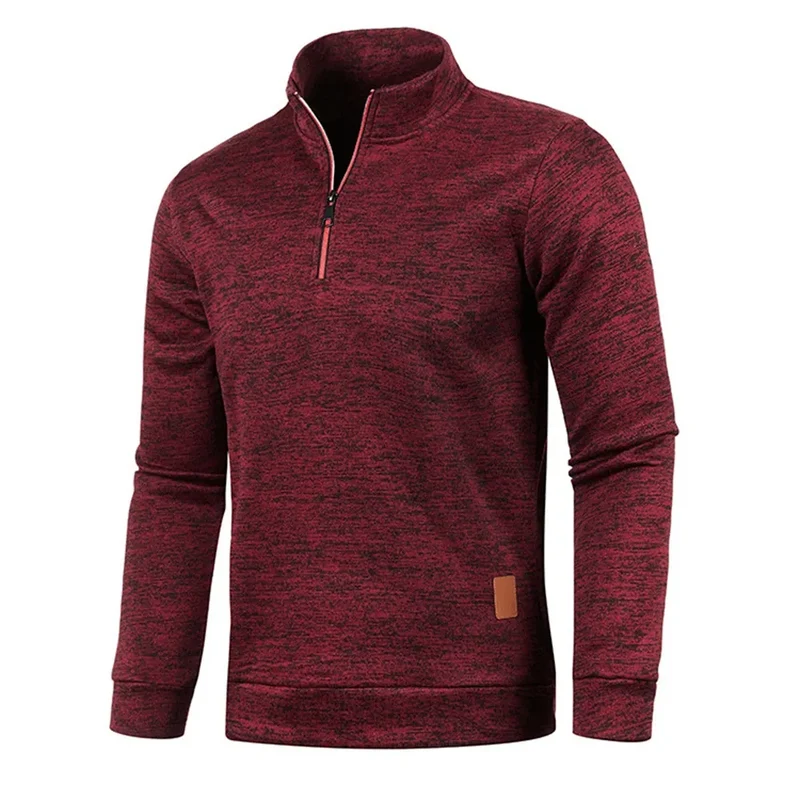Männer Pullover Sweatshirt Pulli Zipper Sweater Rundkragen Shirt Langarmshirt