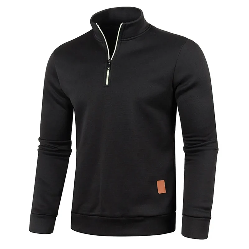 Männer Pullover Sweatshirt Pulli Zipper Sweater Rundkragen Shirt Langarmshirt