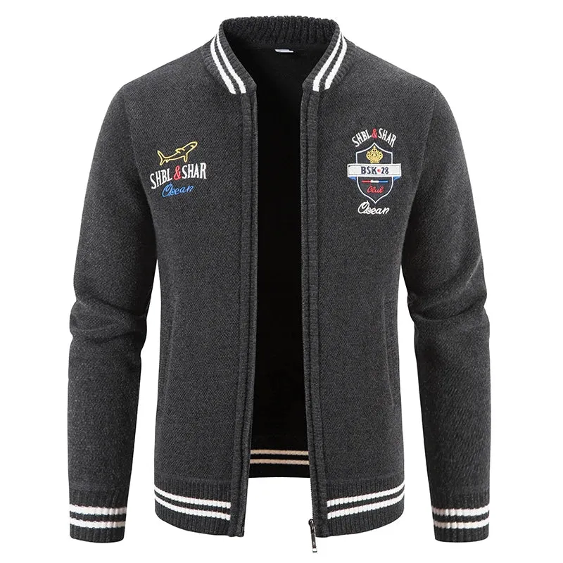 Herren Herbst Jacke Übergangsjacke Warme Sweatjacke Outdoor Zipper Sweater NEU