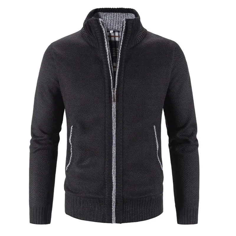 Herren Herbst Jacke Übergangsjacke Warme Sweatjacke Outdoor Zipper Sweater NEU