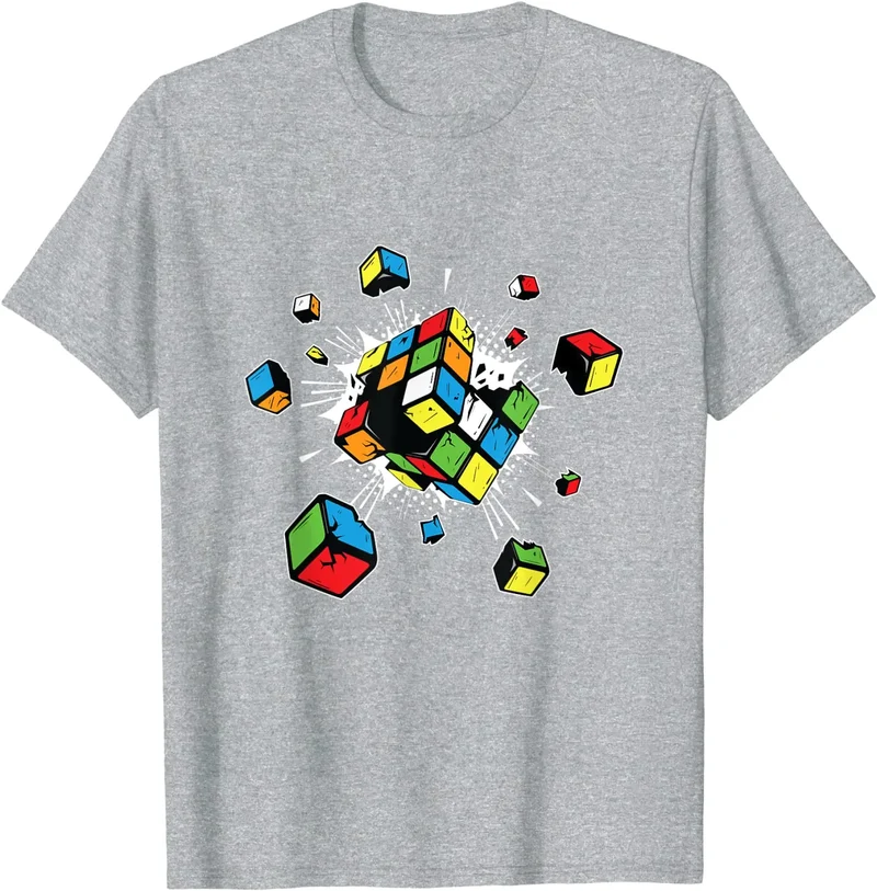 Herren Fashion 80er Vintage 3D T-Shirt Rundhals Unisex Sommer Streetwear Top