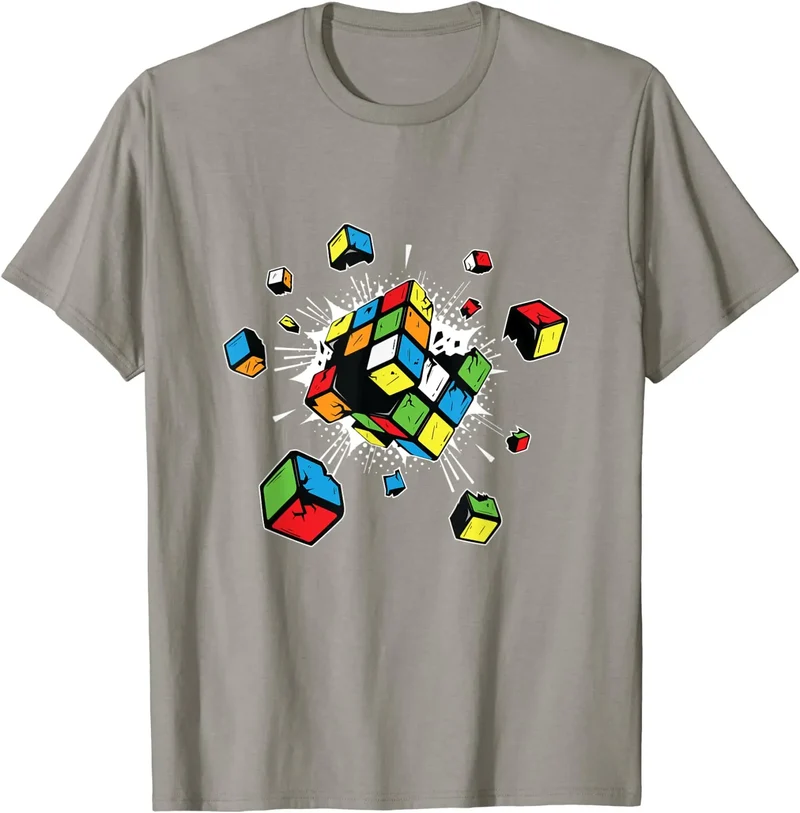 Herren Fashion 80er Vintage 3D T-Shirt Rundhals Unisex Sommer Streetwear Top