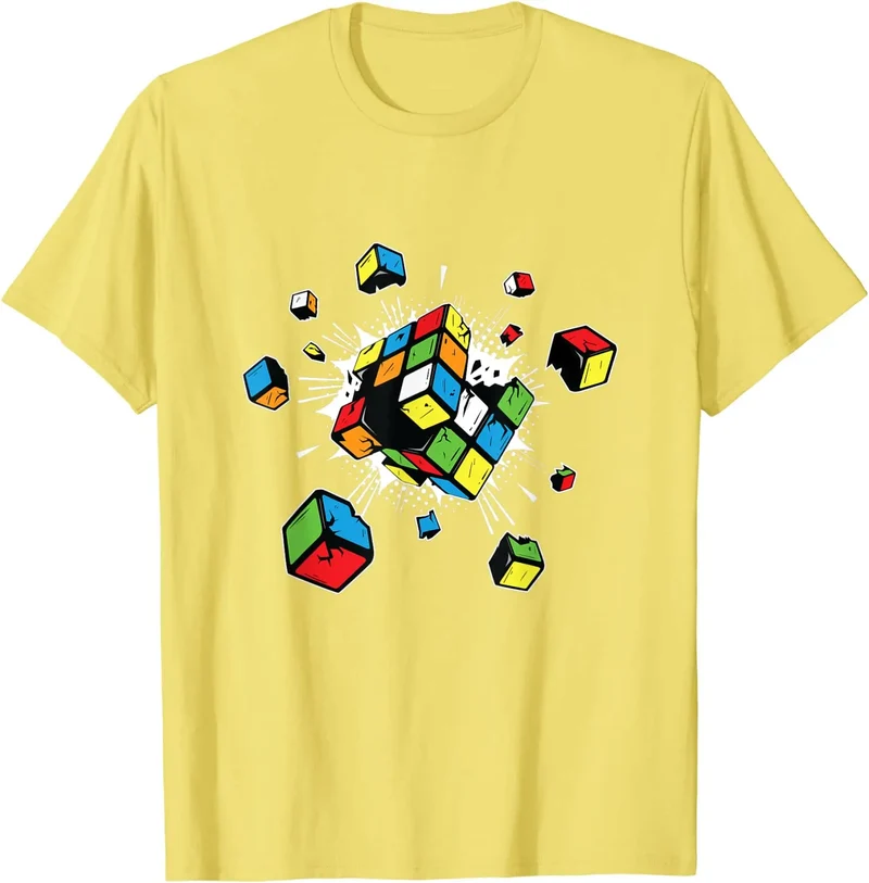 Herren Fashion 80er Vintage 3D T-Shirt Rundhals Unisex Sommer Streetwear Top
