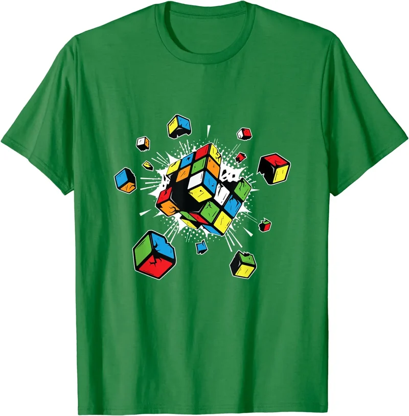 Herren Fashion 80er Vintage 3D T-Shirt Rundhals Unisex Sommer Streetwear Top