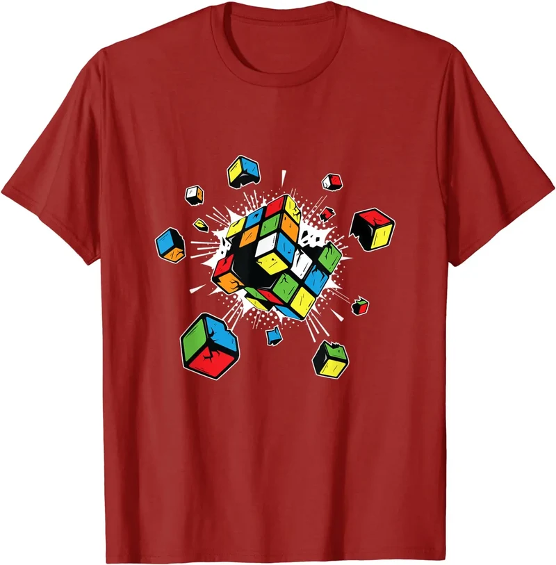 Herren Fashion 80er Vintage 3D T-Shirt Rundhals Unisex Sommer Streetwear Top