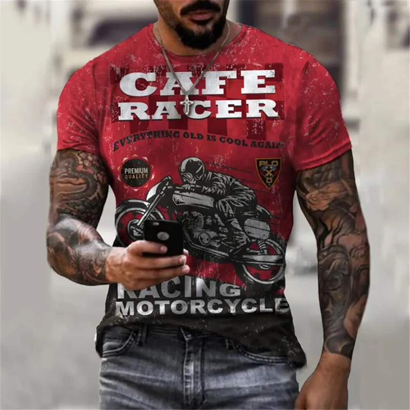 Herren Fashion Vintage 3D T-Shirt Rundhals Unisex Sommer Streetwear