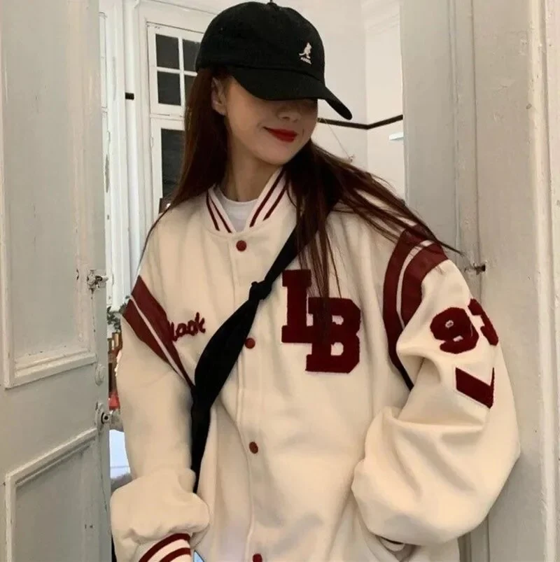 Herren College Baseball Bomber Jacke Unisex Sweatjacke Collegejacke