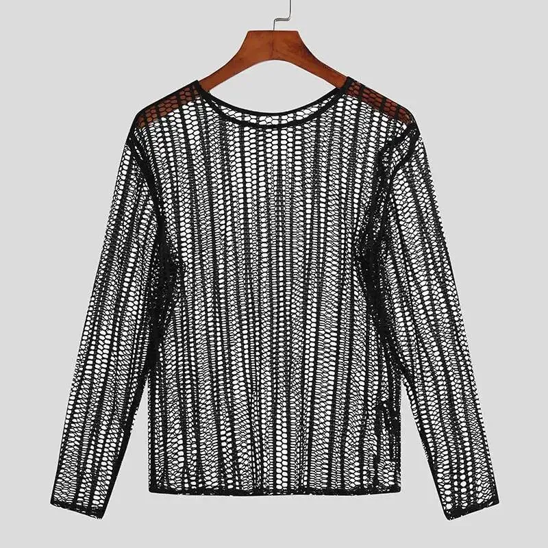 Fetisch Fashion Männer Sexy Bodysuits Herren Body Shirts Hemd Transparent Club