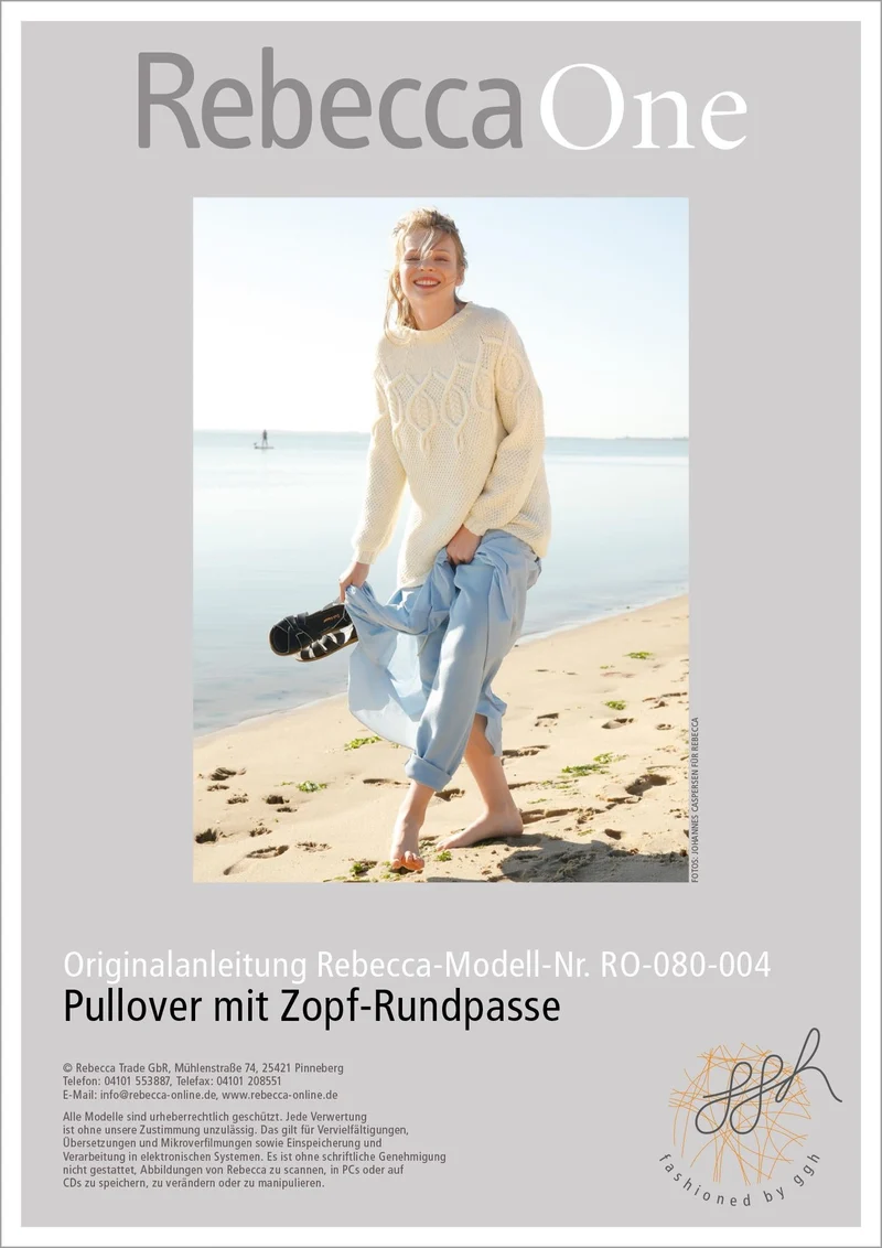 Anleitung - Pullover mit Zopf-Rundpasse