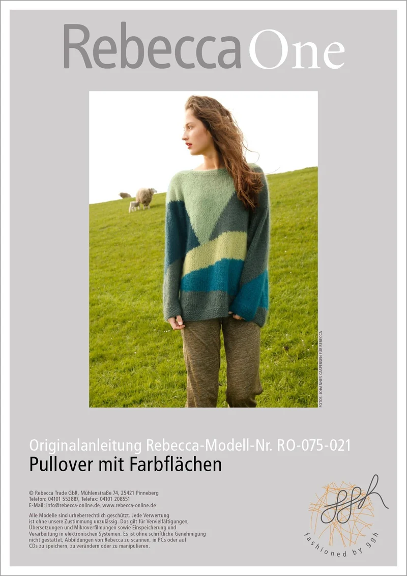Strickanleitung - Pullover mit Farbflächen