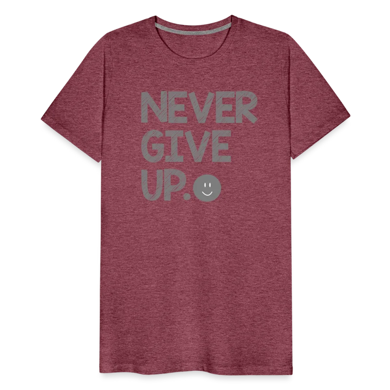 Herren Never Give Up T-Shirt Rundhals Unisex Sommer Streetwear