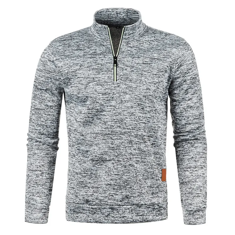 Herren Pullover Sweatshirt Pulli Zipper Sweater Rundkragen Shirt Langarmshirt
