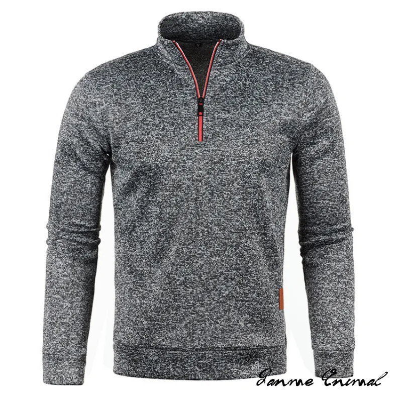 Herren Pullover Sweatshirt Pulli Zipper Sweater Rundkragen Shirt Langarmshirt