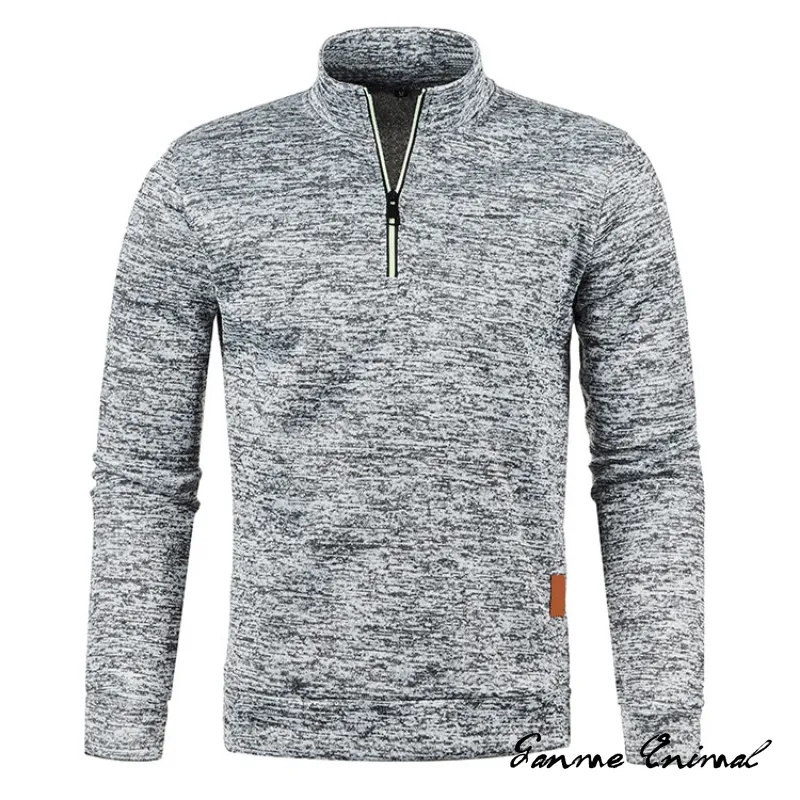 Herren Pullover Sweatshirt Pulli Zipper Sweater Rundkragen Shirt Langarmshirt