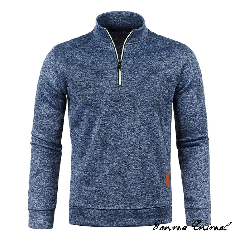 Herren Pullover Sweatshirt Pulli Zipper Sweater Rundkragen Shirt Langarmshirt
