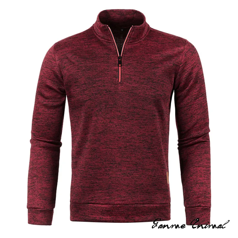 Herren Pullover Sweatshirt Pulli Zipper Sweater Rundkragen Shirt Langarmshirt