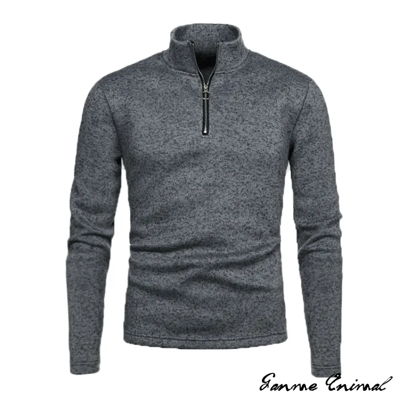 Herren Pullover Sweatshirt Pulli Zipper Sweater Rundkragen Shirt Langarmshirt