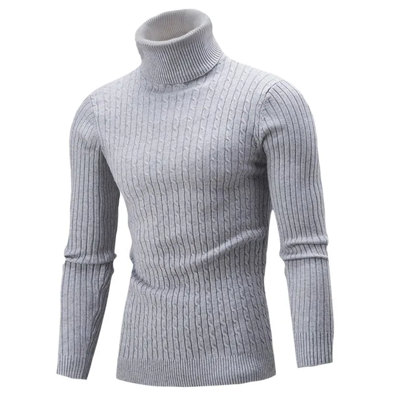 Herren Rollkragen Pullover Sweatshirt Pulli Zipper Sweater Shirt Langarmshirt