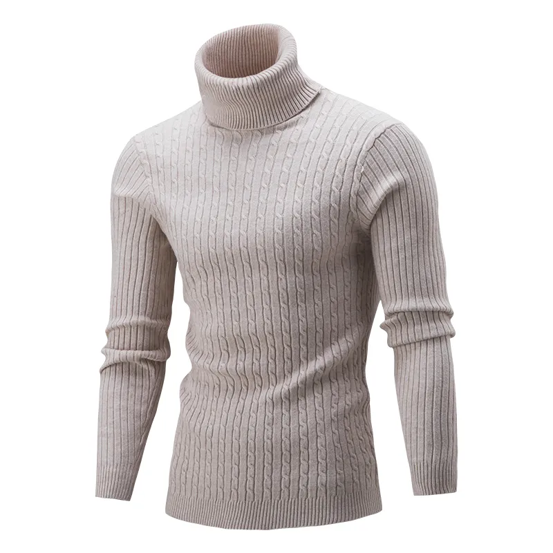 Herren Rollkragen Pullover Sweatshirt Pulli Zipper Sweater Shirt Langarmshirt