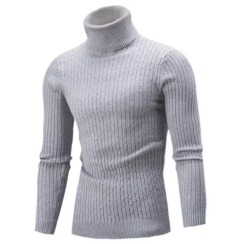 Herren Rollkragen Pullover Sweatshirt Pulli Zipper Sweater Shirt Langarmshirt