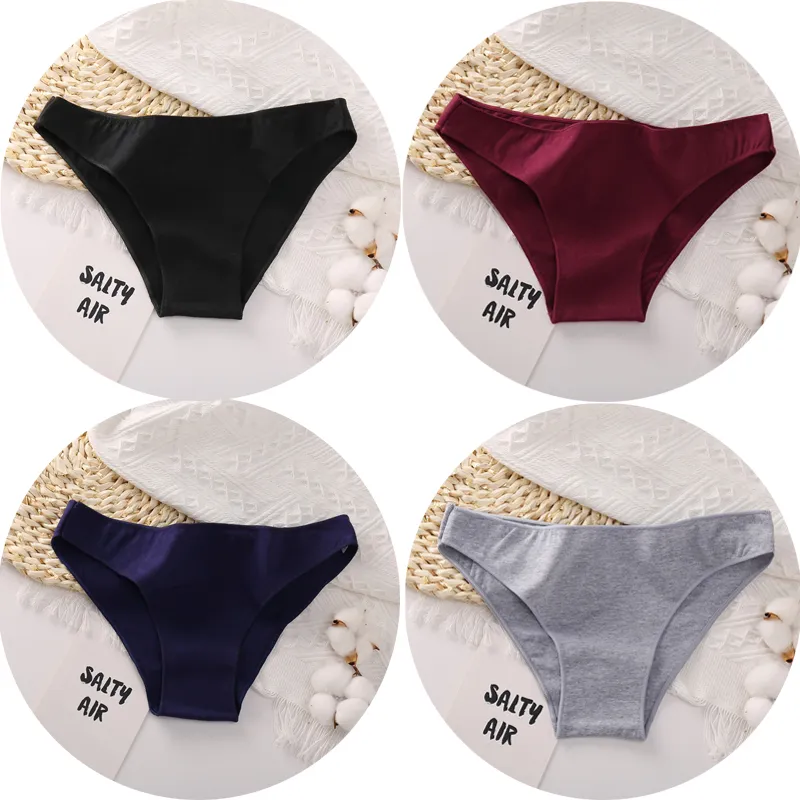 4Stk Frauen Baumwolle Tanga Höschen Sexy Schlüpfer Slip Dessous Unterwäsche