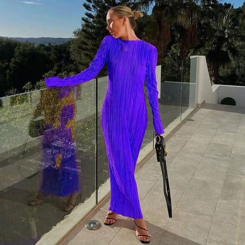 Damen Langeskleid Stiefelkleid Herbstkleid Sommerkleid Strickkleid Midi Kleid