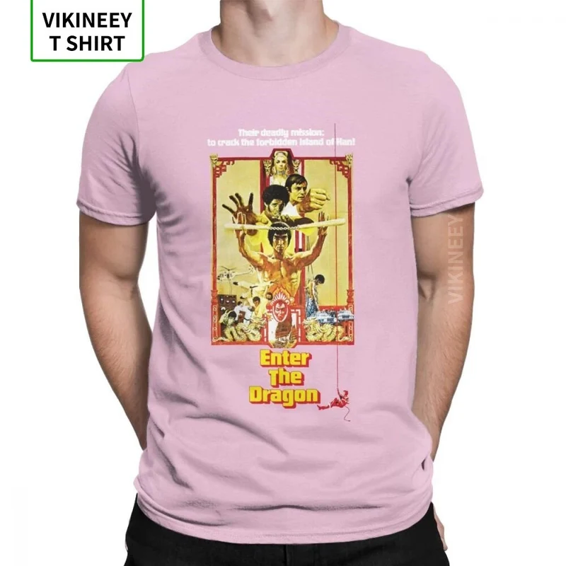 Herren Fashion Vintage 3D T-Shirt Rundhals Kung Fu Star Unisex Sommer Streetwear