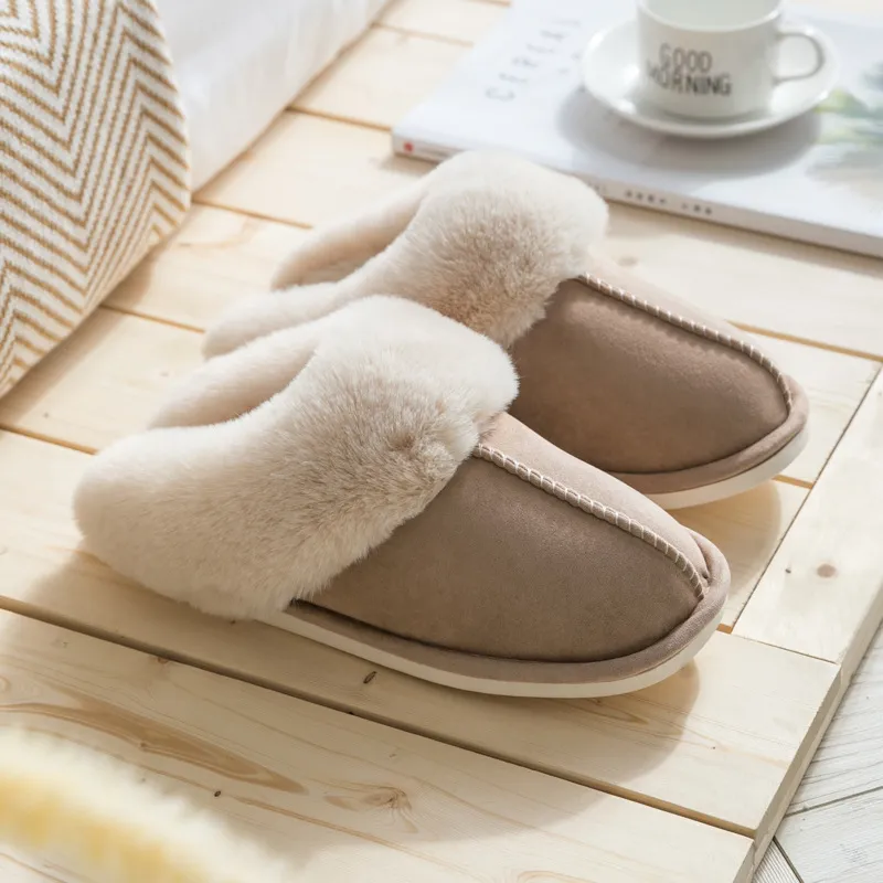 Damen Hausschuhe Pantoffeln Winterschuhe Plüsch Samt Slippers Wärme Gefütterte