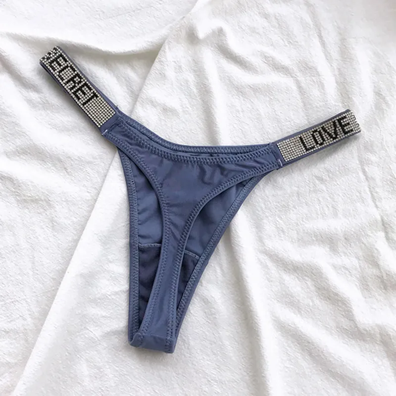 Frauen Tanga String Höschen Sexy Strass Schlüpfer Slip Dessous Unterwäsche