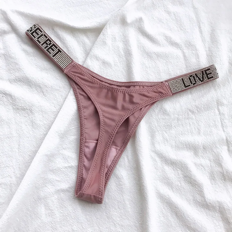 Frauen Tanga String Höschen Sexy Strass Schlüpfer Slip Dessous Unterwäsche