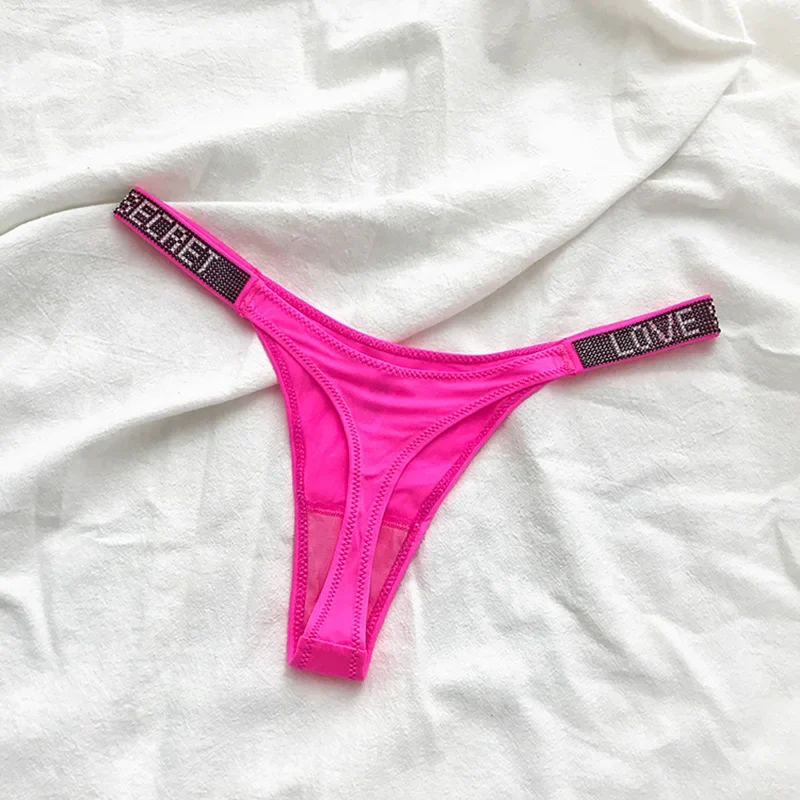 Frauen Tanga String Höschen Sexy Strass Schlüpfer Slip Dessous Unterwäsche