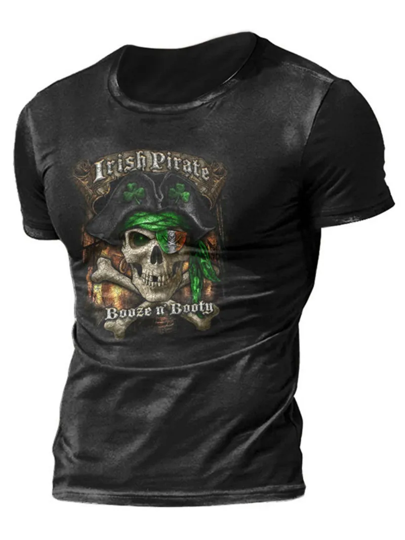 Herren Fashion Vintage 3D T-Shirt Rundhals Unisex Sommer Streetwear