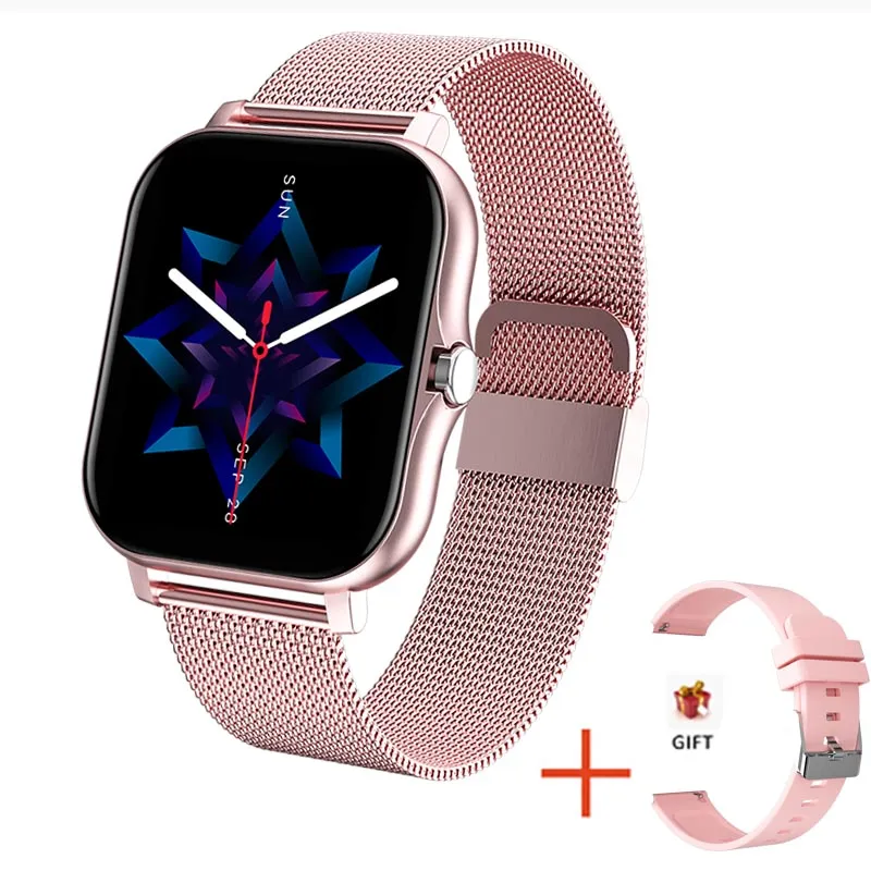 Frauen Smart Watch Männer Farbdisplay Full Touch Fitness Tracker Bluetooth Damen