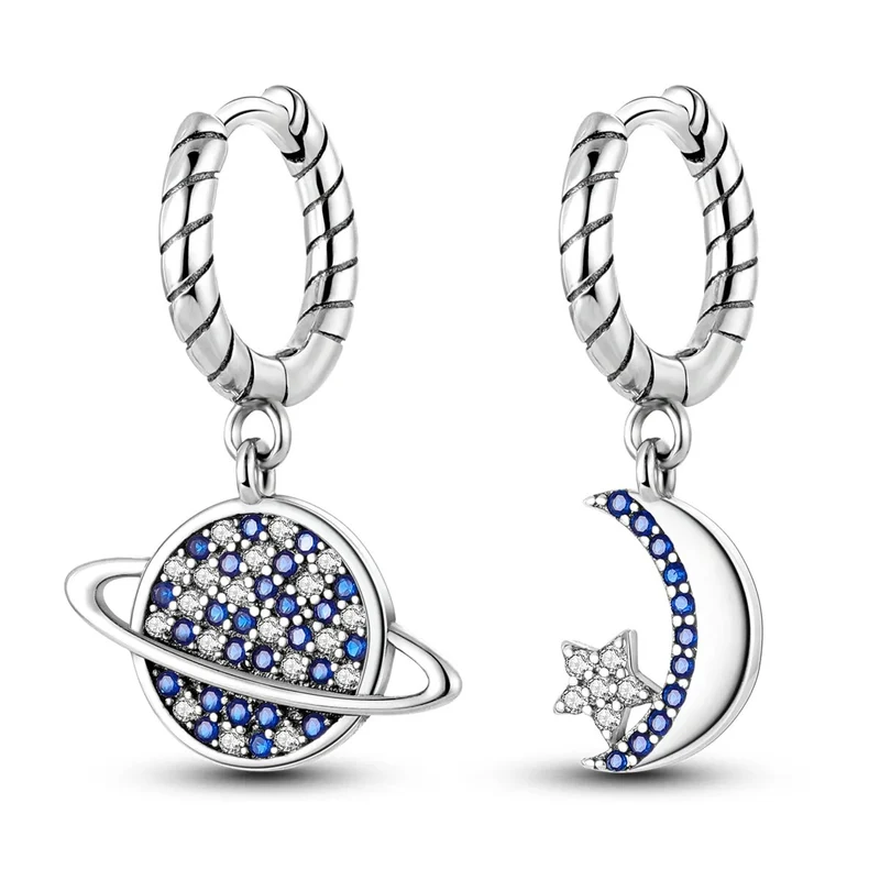 1 Paar Creolen aus 925 sterling Silber Ohrringe Ohrschmuck Zirkonia Ohrstecker