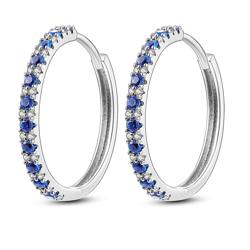 1 Paar Creolen aus 925 sterling Silber Ohrringe Ohrschmuck Zirkonia Ohrstecker