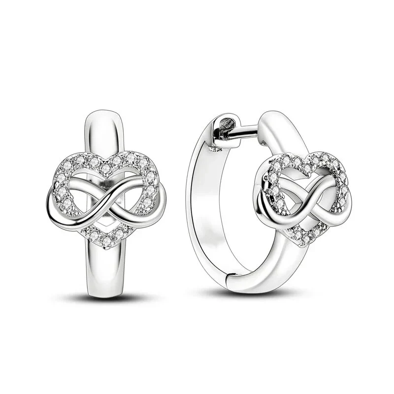 1 Paar Creolen aus 925 sterling Silber Ohrringe Ohrschmuck Zirkonia Ohrstecker