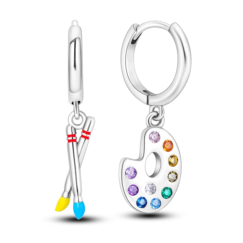 1 Paar Creolen aus 925 sterling Silber Ohrringe Ohrschmuck Zirkonia Ohrstecker