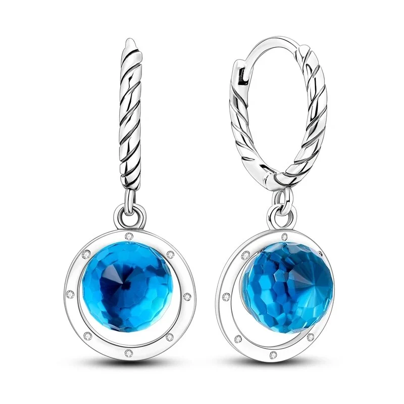 1 Paar Creolen aus 925 sterling Silber Ohrringe Ohrschmuck Zirkonia Ohrstecker