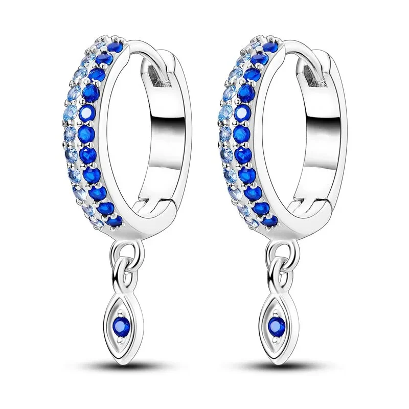1 Paar Creolen aus 925 sterling Silber Ohrringe Ohrschmuck Zirkonia Ohrstecker