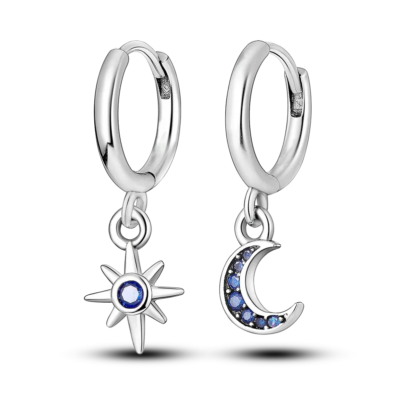1 Paar Creolen aus 925 sterling Silber Ohrringe Ohrschmuck Zirkonia Ohrstecker