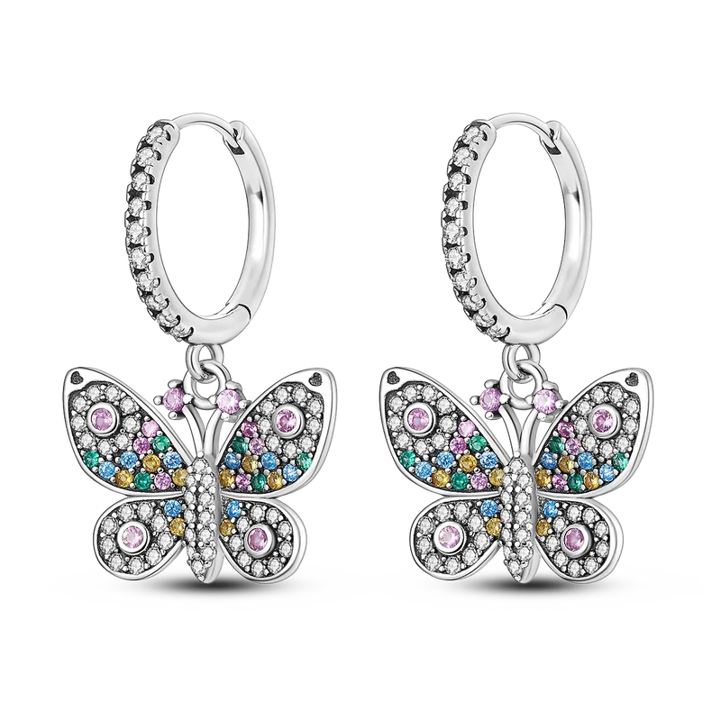 1 Paar Creolen aus 925 sterling Silber Ohrringe Ohrschmuck Zirkonia Ohrstecker