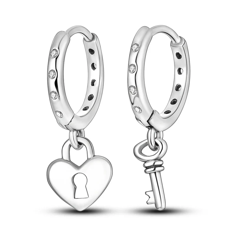 1 Paar Creolen aus 925 sterling Silber Ohrringe Ohrschmuck Zirkonia Ohrstecker