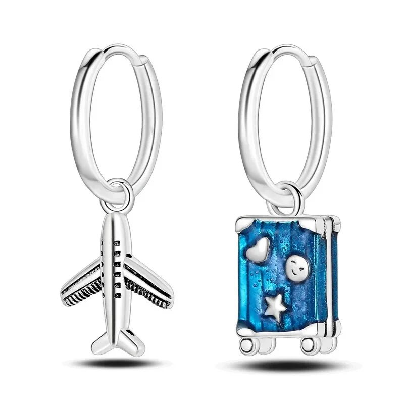 1 Paar Creolen aus 925 sterling Silber Ohrringe Ohrschmuck Zirkonia Ohrstecker