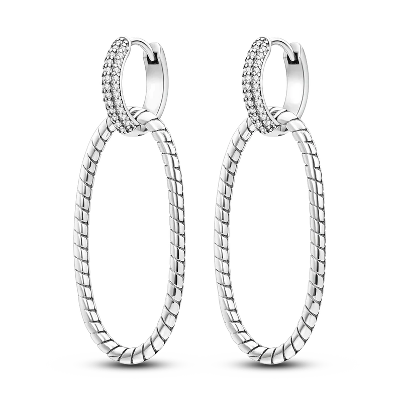 1 Paar Creolen aus 925 sterling Silber Ohrringe Ohrschmuck Zirkonia Ohrstecker