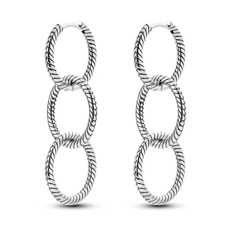 1 Paar Creolen aus 925 sterling Silber Ohrringe Ohrschmuck Zirkonia Ohrstecker